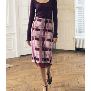 Zara ZW Collection Printed Double Layer Pencil Skirt Size S NWOT